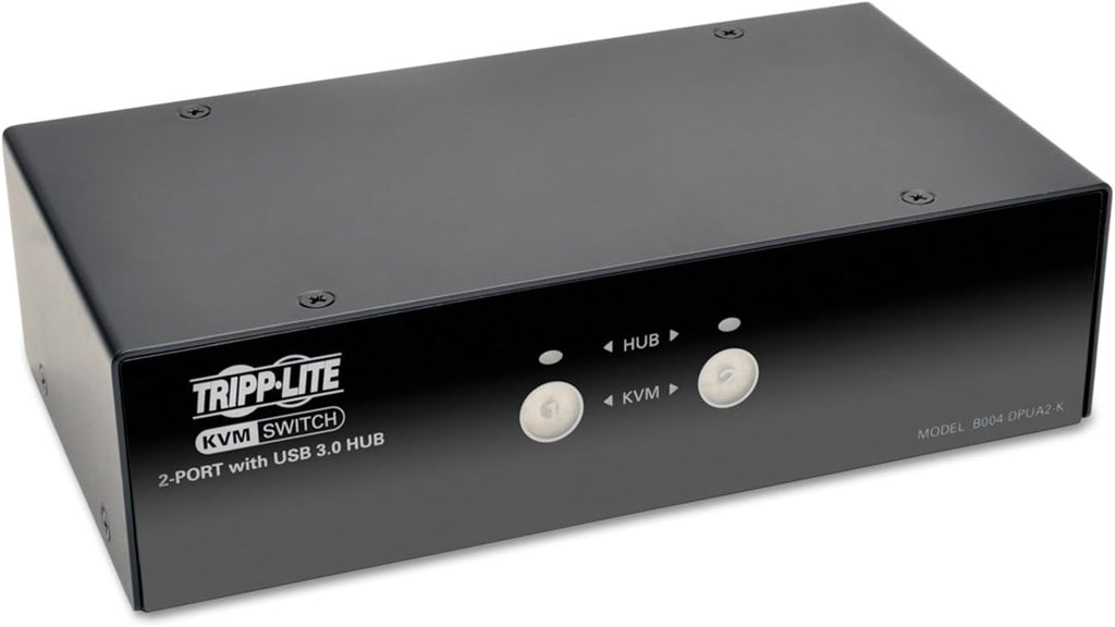 Tripp Lite 2-Port DisplayPort KVM Switch with Audio, Cables & USB 3.0 Hub (B004-DPUA2-K)