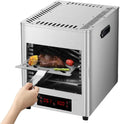 Electric Steak Grill for Indoor Use, 1700W Automatic Steak Smokeless Grill with Touch Panel - 100-800℃ Adjustable Temperature & 30Mins Timer, Countertop Oven for Beef Chicken Vegetables,C