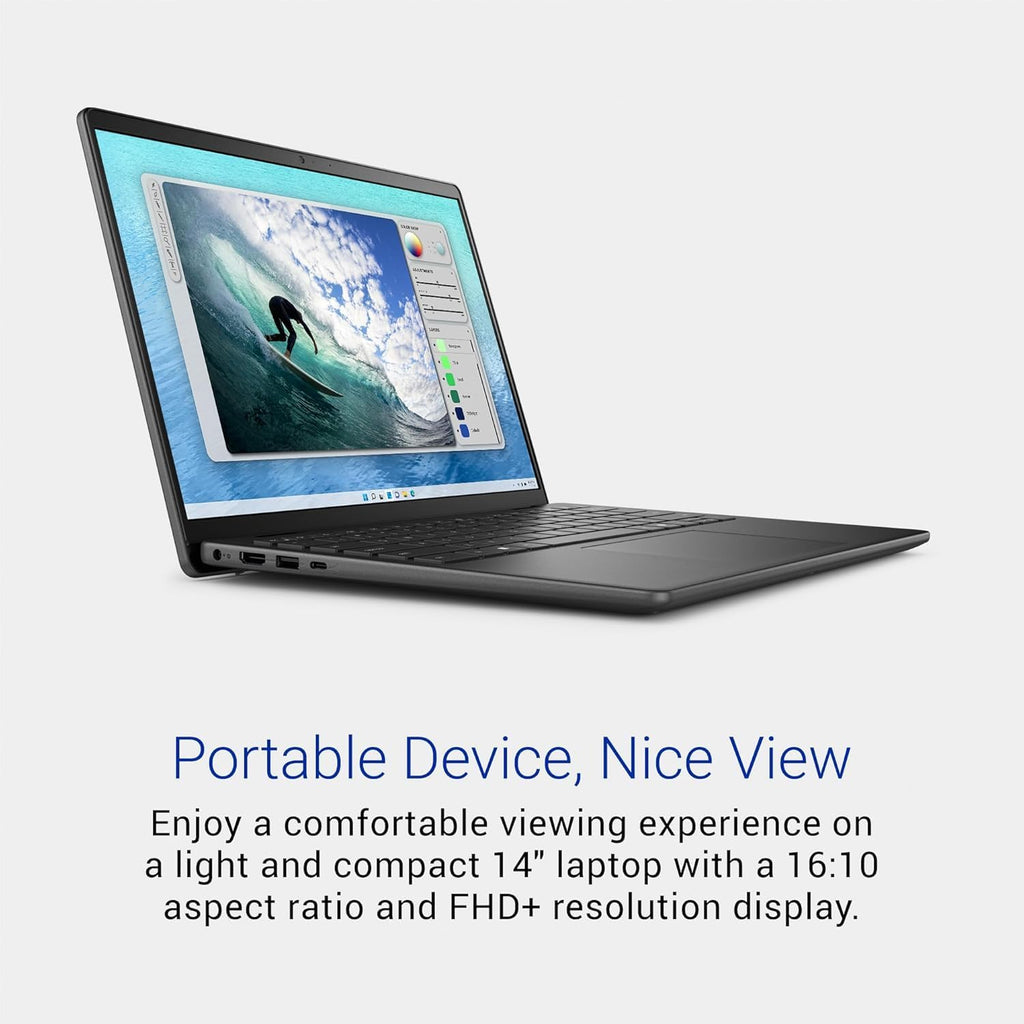 Dell Inspiron i5440 Personal Laptop, 2025, 14' 1920x1200 IPS, Intel-10 Core i5-1334U, Intel Iris Xe Graphics, 16GB DDR5, 512GB SSD, Win11 Home, Backlit KB, Wi-Fi 6, BT 5.2, 1080p Camera, Carbon Black