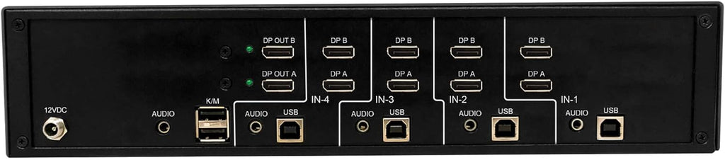 Tripp Lite Secure KVM Switch 4-Port DisplayPort, United States Government NIAP-Certified PP4.0 Security, Common Access Card (CAC) Port, 4K @ 30Hz Video, TAA Compliant, 3-Year Warranty (B002-DP1AC4-N4)
