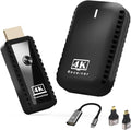 Wireless HDMI Transmitter and Receiver 4K Decode 1080P Output Plug & Play 2.4G/5G Wireless HDMI Extender Kit Portable for Streaming Video and Audio to Monitor from Laptop/PC/Projector