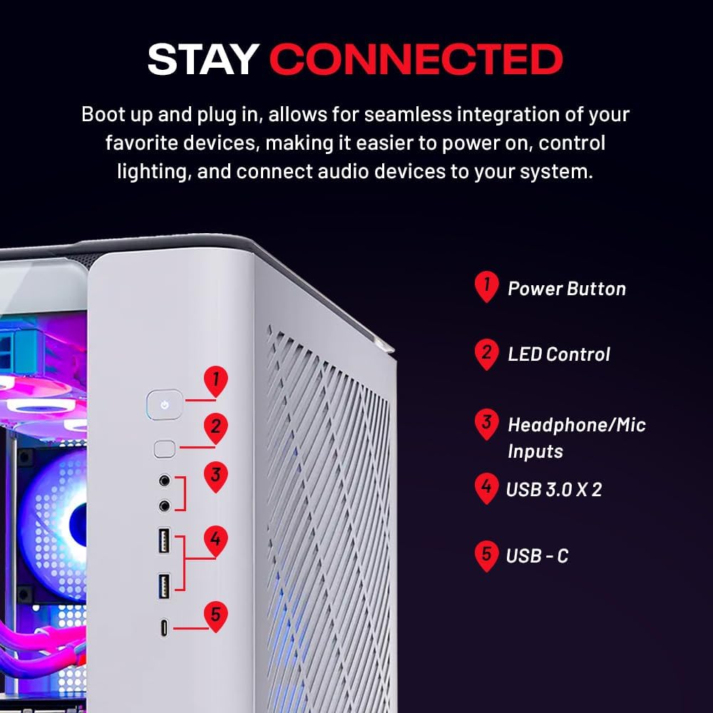 Skytech Gaming King 95 Gaming PC, Intel Ultra 7 270K Plus 5.4GHz, NVIDIA RTX 5070 Ti 16GB VRAM, 1TB Gen4 NVMe SSD, 32GB DDR5 RAM 6000, 850W Gold ATX 3 PSU, 360 ARGB AIO, WI-FI 6, Windows 11, Desktop