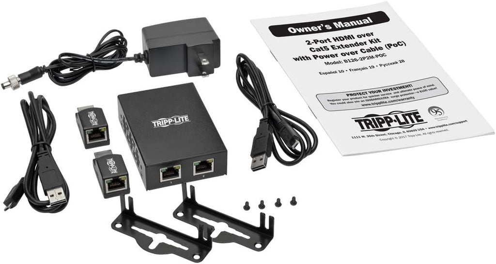 TRIPP LITE HDMI Extender Kit Video Converter (B126-2P2M-POC)