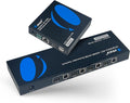 OREI 4x1 KVM 4K HDMI Over Ethernet Extender Switcher Balun Over CAT6/7 Cable 4K@60Hz Upto 230 Feet - 2 USB 1.1 Ports, Supports Keyboard and Mouse USB
