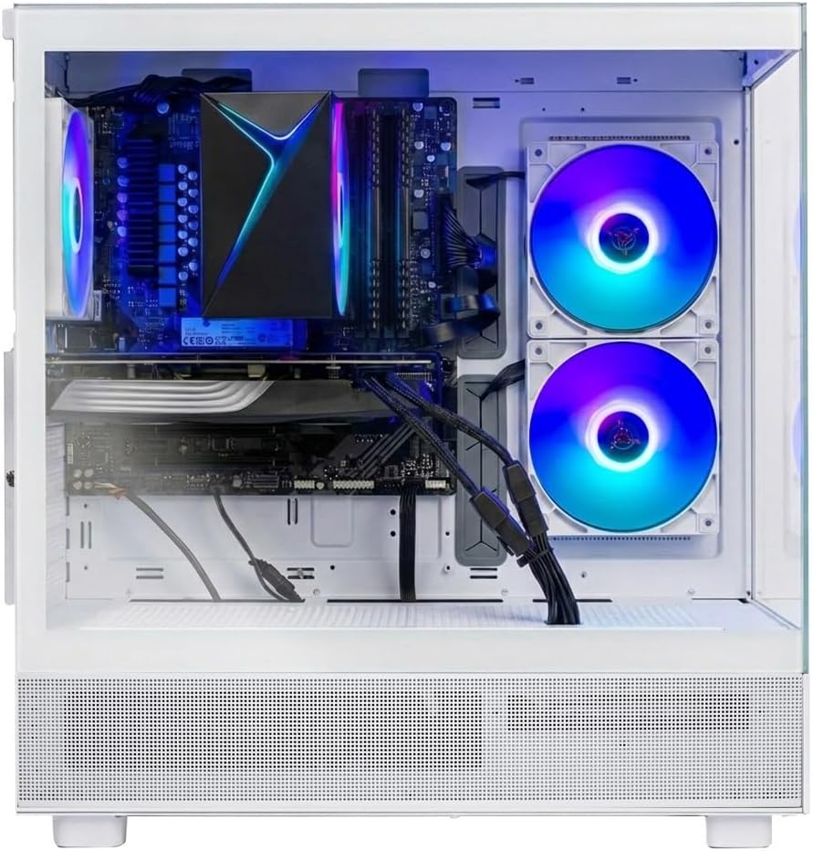 Skytech Gaming Azure 3 Gaming PC, Intel i5 14400F 2.5GHz, NVIDIA RTX 5060 Ti 8GB VRAM, 1TB NVMe SSD, 24GB DDR5 RAM 6000, 650W Gold PSU, WI-FI 5, Windows 11, Desktop