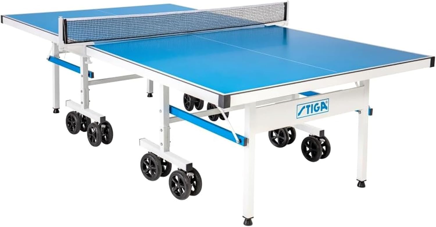 STIGA Outdoor Table Tennis Table – All-Weather Waterproof Aluminum Ping Pong Table with Net & Post, QuickPlay Assembly, 108' L x 60' W x 30' H