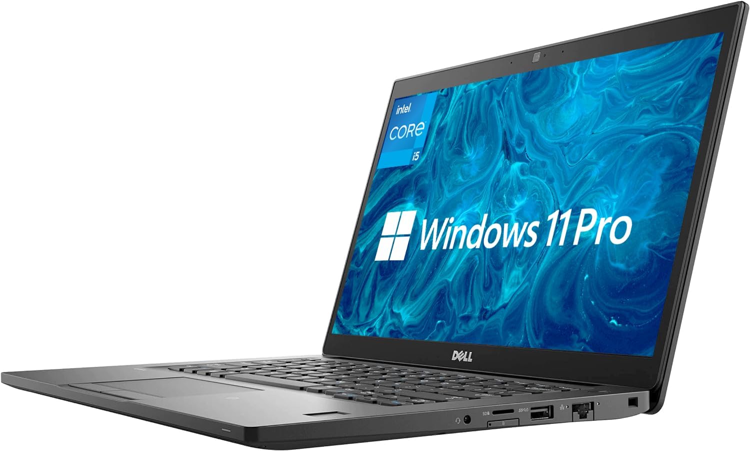 Dell Latitude 7490 14' Laptop Computer, Intel Core i5-8250U, 16GB DDR4 RAM, 256GB SSD, Backlit Keyboard, Webcam, HDMI, Type-C, Windows 11 Pro (Renewed)