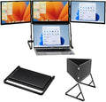 15.6'Laptop Tri-Fold Monitor, 1080p Fhd Portable Laptop Screen Extender, Type-C/HDMI/USB-C Plug-Play Triple Monitor with 360° Rotation Adjustable Viewing Angles Compatible with Windows and Macos (1pc)