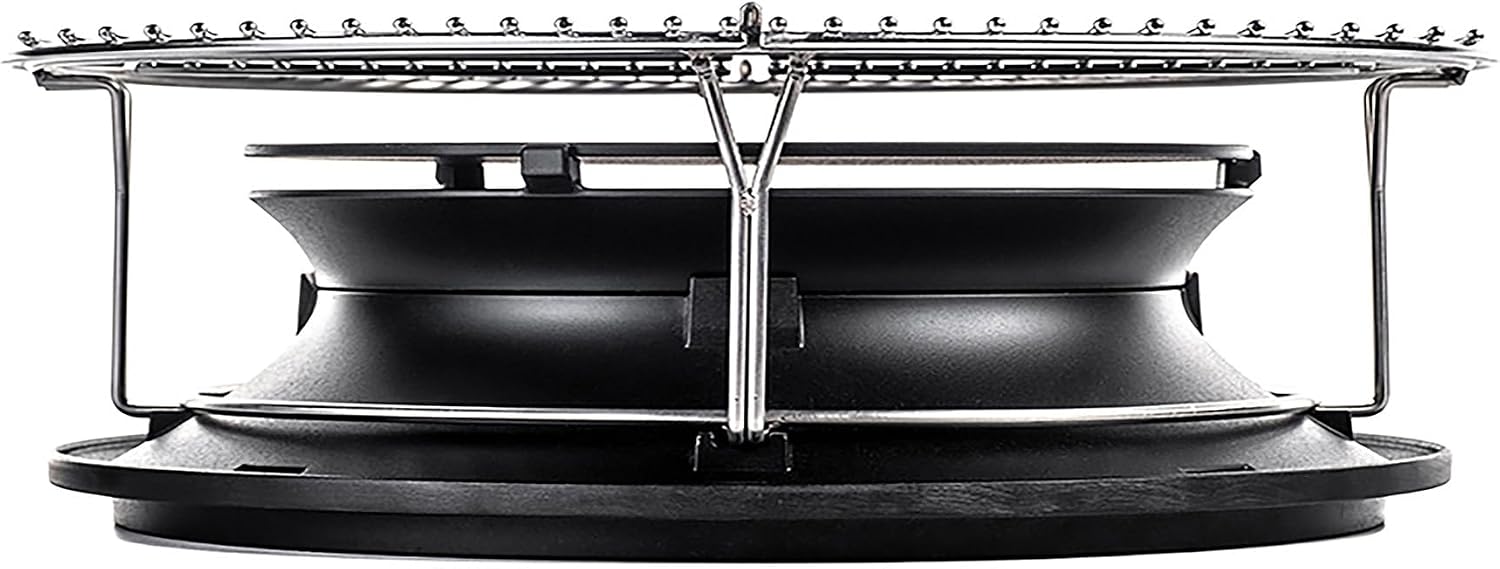 Kamado Joe SlōRoller Hyperbolic Smoke Chamber Accessory Insert with Stainless Steel Rack for Big Joe 24-inch Charcoal Grill and Smokers in Black, Model BJ-HYPER