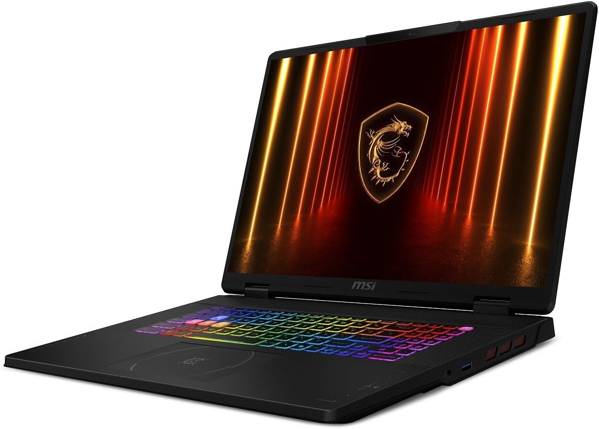 msi 2025 Crosshair 18' WQXGA IPS Laptop 24-Core Intel Core Ultra 9 275HX NVIDIA GeForce RTX 5070 48GB DDR5 2TB SSD Thunderbolt 4 USB-C WiFi AX RJ-45 BT Webcam HDMI2.1 RGB Backlit KB Windows 11 Pro
