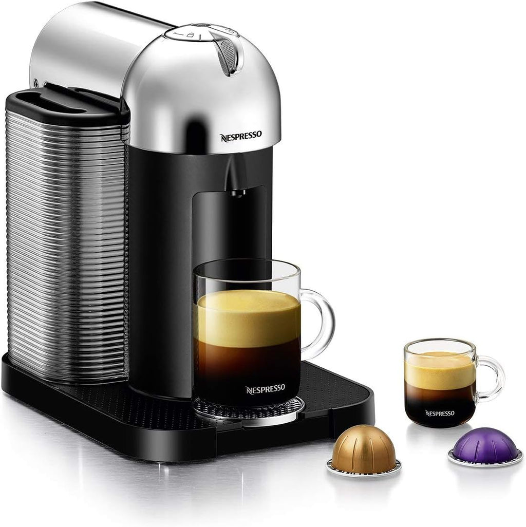 Nespresso Vertuo Coffee and Espresso Machine by Breville (Chrome) (Renewed)