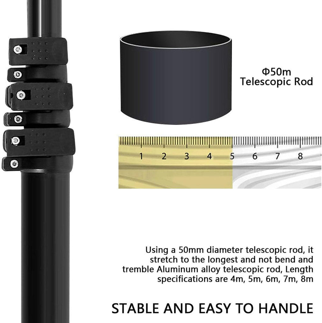 Cleaning Brush Electric Window Cleaning Pole, Water Fed Telescopic Brush, Extendable Cleaner, for Conservatory Roof, Cleaning Photovoltaic & Solar Panels,5M