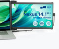 Portable Monitor - 2026 Mobile Pixels Nexus 14.1' Laptop Screen Extender, IPS Ultra Slim Laptop Monitors, USB C/USB A/HDMI 1080P Monitor for 14'-17' Laptops, Windows/macOS/Android/Switch Compatible