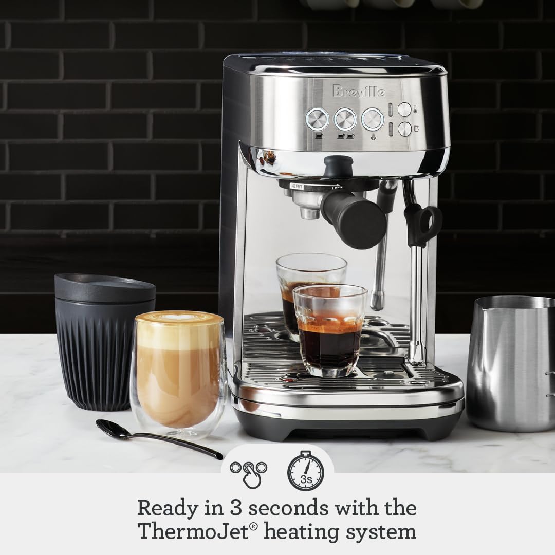 Breville RM-BES500BSS1BUS1 Bambino Plus Espresso Machine, Brushed Stainless Steel (Certified Remanufactured)