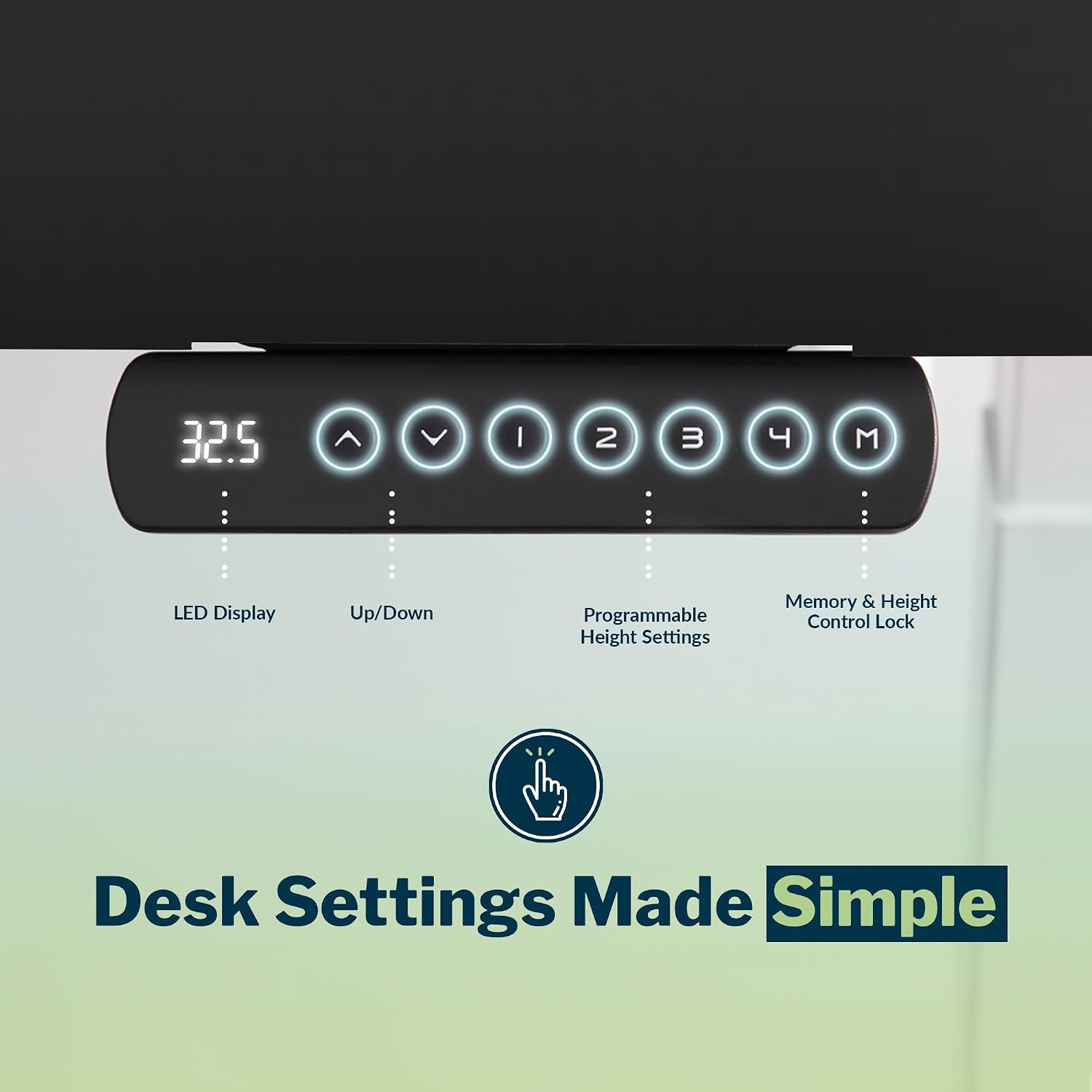Vari Command Center Electric Standing Desk – 120° Curved Sit-Stand Gaming Desk Corner Workstation for Triple Monitors + Sloped Front Edge, 4 Height Settings, 200 lb Capacity (Black Top/Slate Legs)