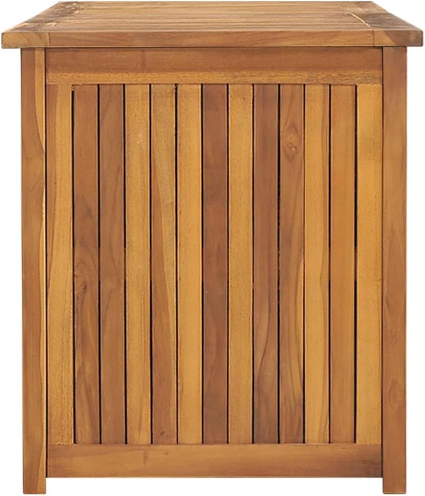 Patio Storage Box Outdoor Solid Teak Wood Deck Box Wooden Outdoor Storage Organization Box with Lid Storage Bench and Waterproof Lining for Garden,Patio,Backyard,59.1'x19.7'x21.7' -AA
