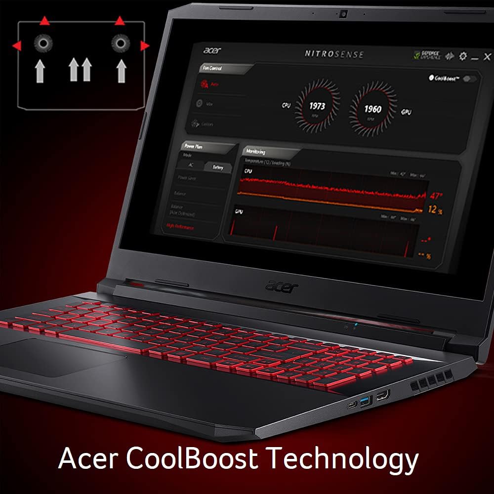 acer Nitro 5 AN517-41-R3NX Gaming Laptop, AMD Ryzen 7 5800H Octa-Core CPU | NVIDIA GeForce RTX 3080 Laptop GPU | 17.3' FHD 360Hz IPS 3ms Display | 16GB DDR4 | 1TB NVMe SSD | WiFi 6 | RGB Keyboard