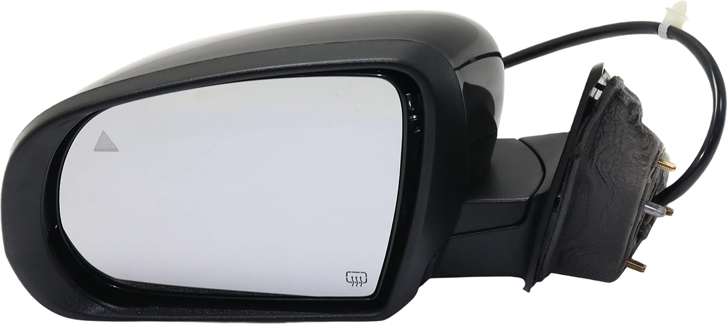 Garage-Pro Driver Side Power Heated Mirror for Jeep Cherokee 2014-2018 Power Fold With Signal Light, Blind Spot Monitor & Puddle Lamp; Without Memory & Auto-Dimming Paintable