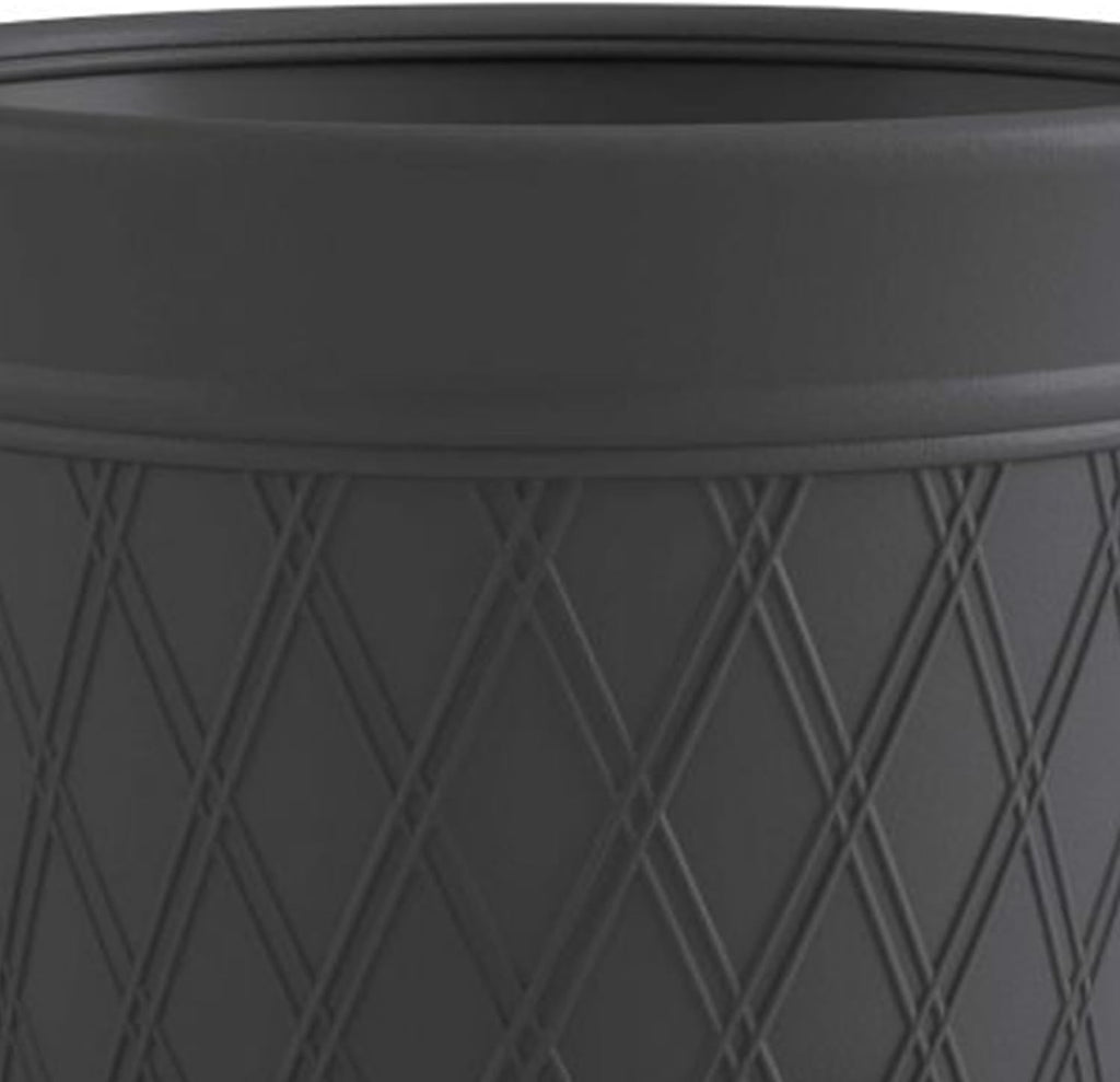 Suncast 8 Pack 14' x 12' Round Resin Decorative Weatherproof Outdoor Hideaway Standard Garden Hose Storage Pot with Drainage Holes, Gray