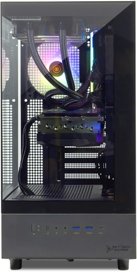 Skytech Gaming Azure 3 Gaming PC, AMD Ryzen 7 7800X3D 4.2GHz, NVIDIA RTX 5060 Ti 16GB VRAM, 1TB Gen4 NVMe SSD, 32GB DDR5 RAM 6000, 850W Gold ATX 3 PSU, 360 ARGB AIO, WI-FI 5, Windows 11, Desktop