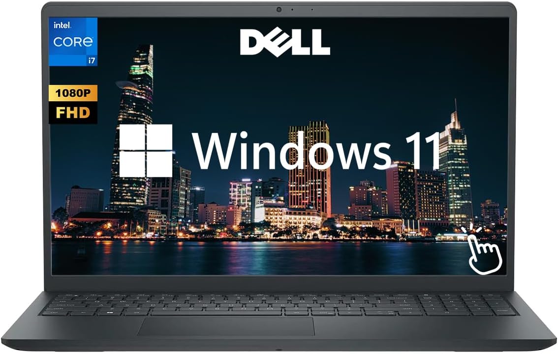 Dell Business Laptop, 15.6' FHD Touchscreen Laptop Computer, 13th Gen Intel Core i7-1355U (10-Core), 16GB RAM 512GB Storage (256GB SSD+256GB Dock), Windows 11, Numeric Keypad, HDMI, Black