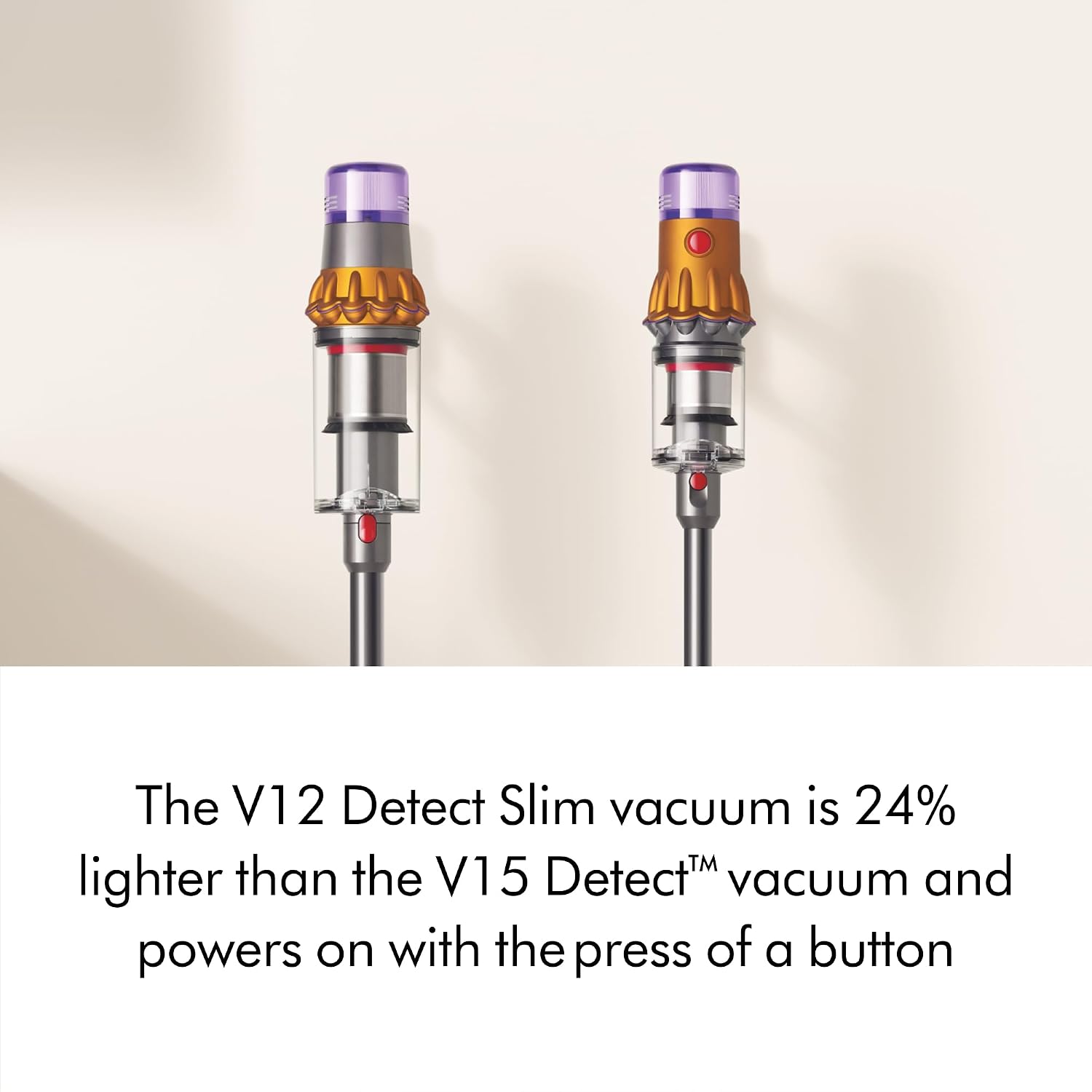 Dyson V12 Detect Slim Cordless Vacuum Cleaner,Yellow/Iron (Renewed), Large