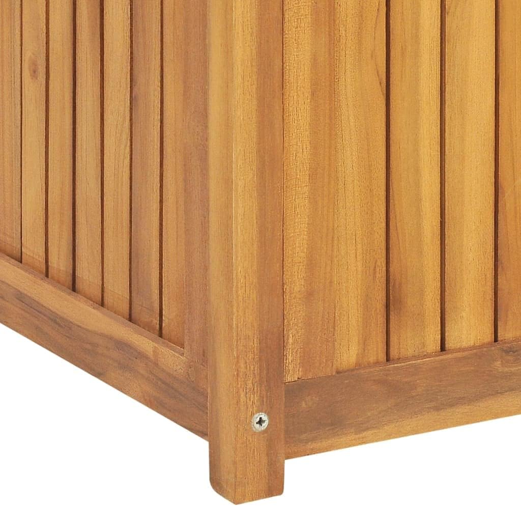 Patio Storage Box Outdoor Solid Teak Wood Deck Box Wooden Outdoor Storage Organization Box with Lid Storage Bench and Waterproof Lining for Garden,Patio,Backyard,68.9'x19.7'x21.7' -AA