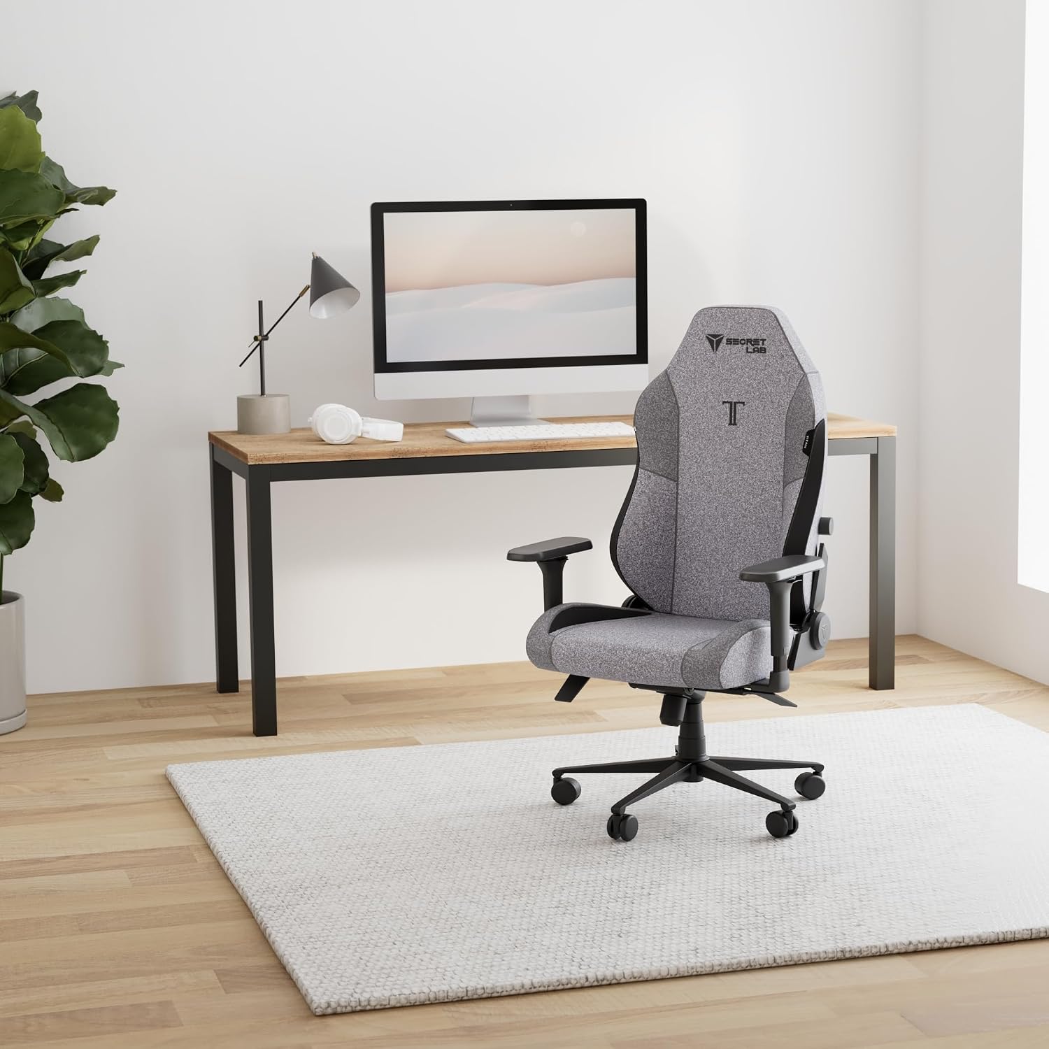 Secretlab Titan Evo Cookies & Cream Gaming Chair - Reclining, Ergonomic & Heavy Duty Computer Chair with 4D Armrests, Magnetic Head Pillow & Lumbar Support - Big and Tall 395 lbs - Gray - Fabric