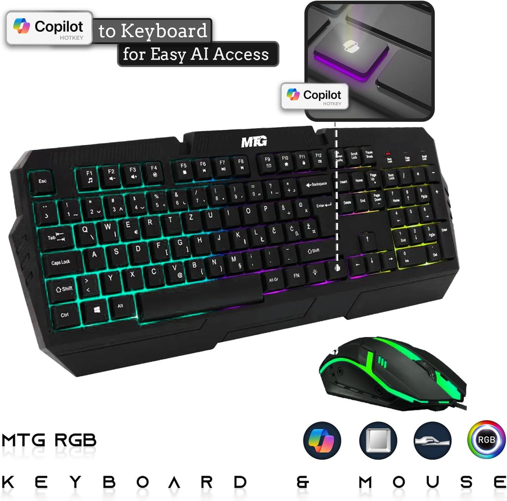 Dell Desktop PC Gaming Bundle - Core i7, 16GB RAM, 1TB SSD, 24-inch Monitor, AMD RX 550, RGB Keyboard with AI-Enhanced Copilot Key and Mouse, RGB Headphone, Webcam, Wi-Fi, Windows 11 Pro(Renewed)