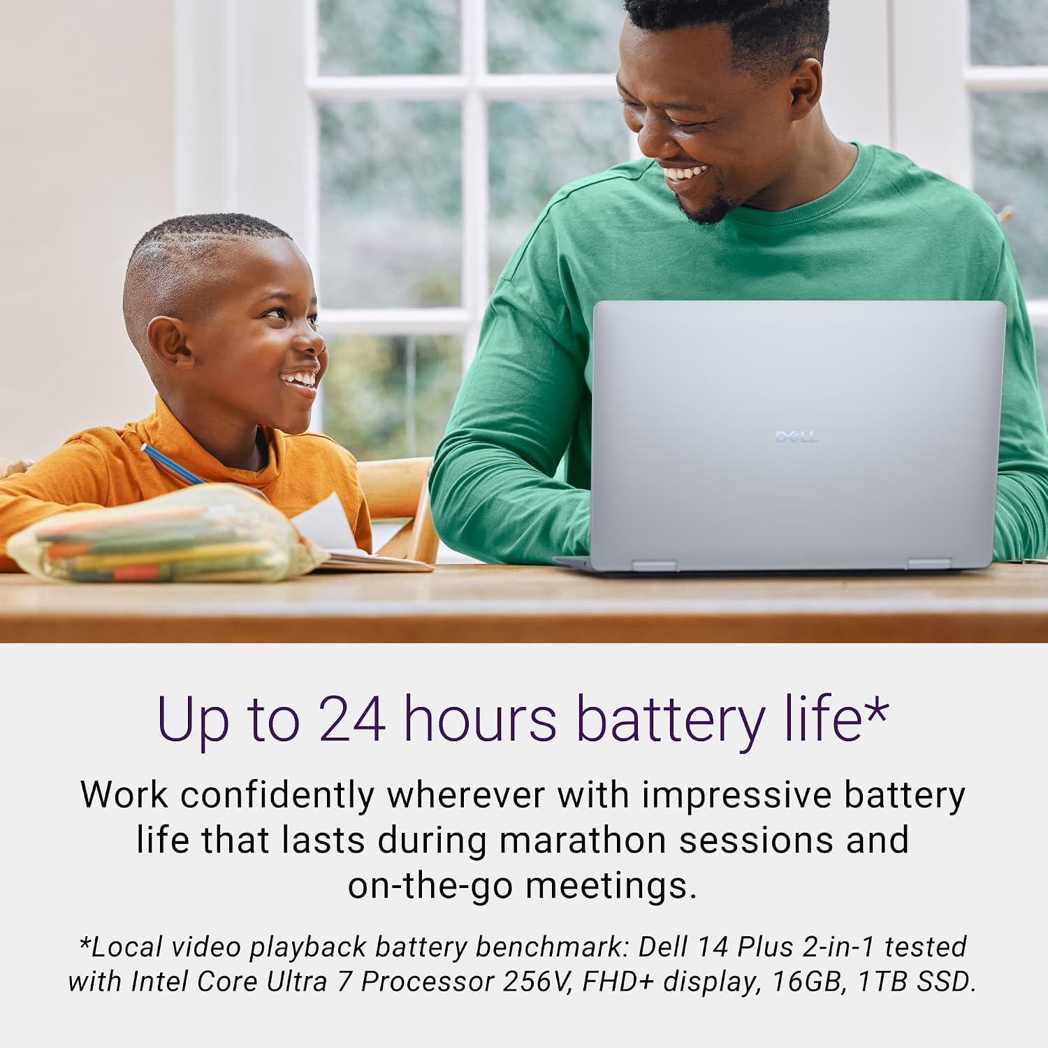 Dell 14 Plus (Next Gen Inspiron 14 Plus) 2-in-1 AI Laptop (14' FHD+ Touchscreen, Intel Core Ultra 7 256V (> i7-1355U), 16GB DDR5, 1TB SSD) Copilot+ PC, 24-Hr Battery, Wi-Fi 7, Fingerprint, Win 11 Home