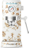 CASABREWS CM5418 Espresso Machine 20 Bar, Compact Espresso Maker with Steam Milk Frother, Stainless Steel Coffee Machine with 34oz Removable Water Tank for Cappuccino, Latte Machine, Blooming Ivory