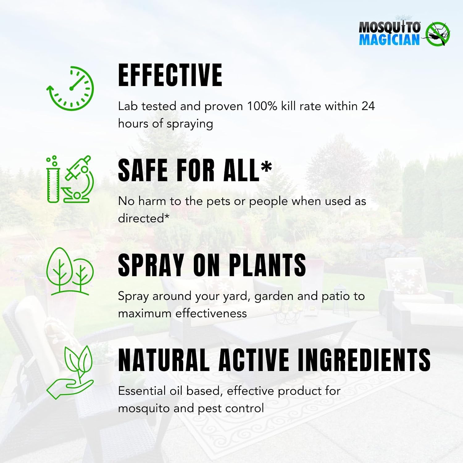 Mosquito Magician Mosquito Killer Machine Single Reservoir - Stainless Steel - Customizable Coverage - User-Friendly - Automatic System for Managing Mosquitoes, Fleas, & Fire Ants - for Large Yards