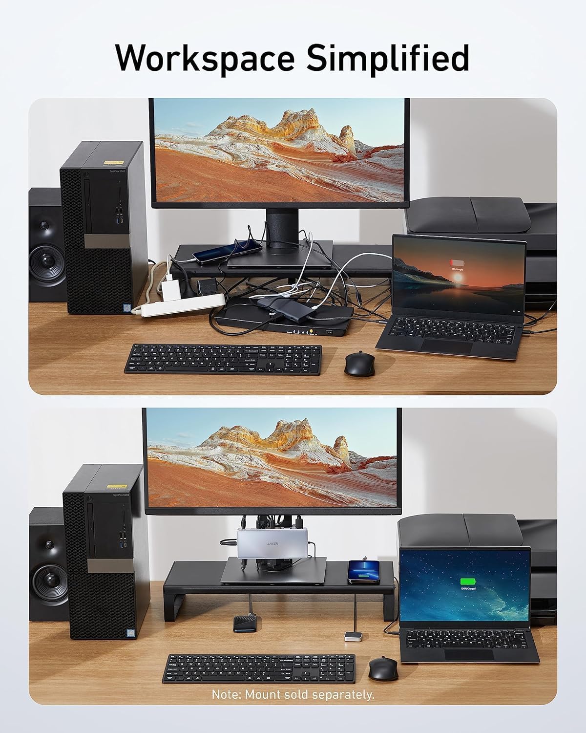 Anker Docking Station, KVM Switch for a Desktop PC and a Laptop, Dual 4K Monitor 553 USB C Docking Station, with HDMI and DisplayPort, USB 3.0 Ports for Hp Laptop, MacBook, iPad, Steam Deck and More