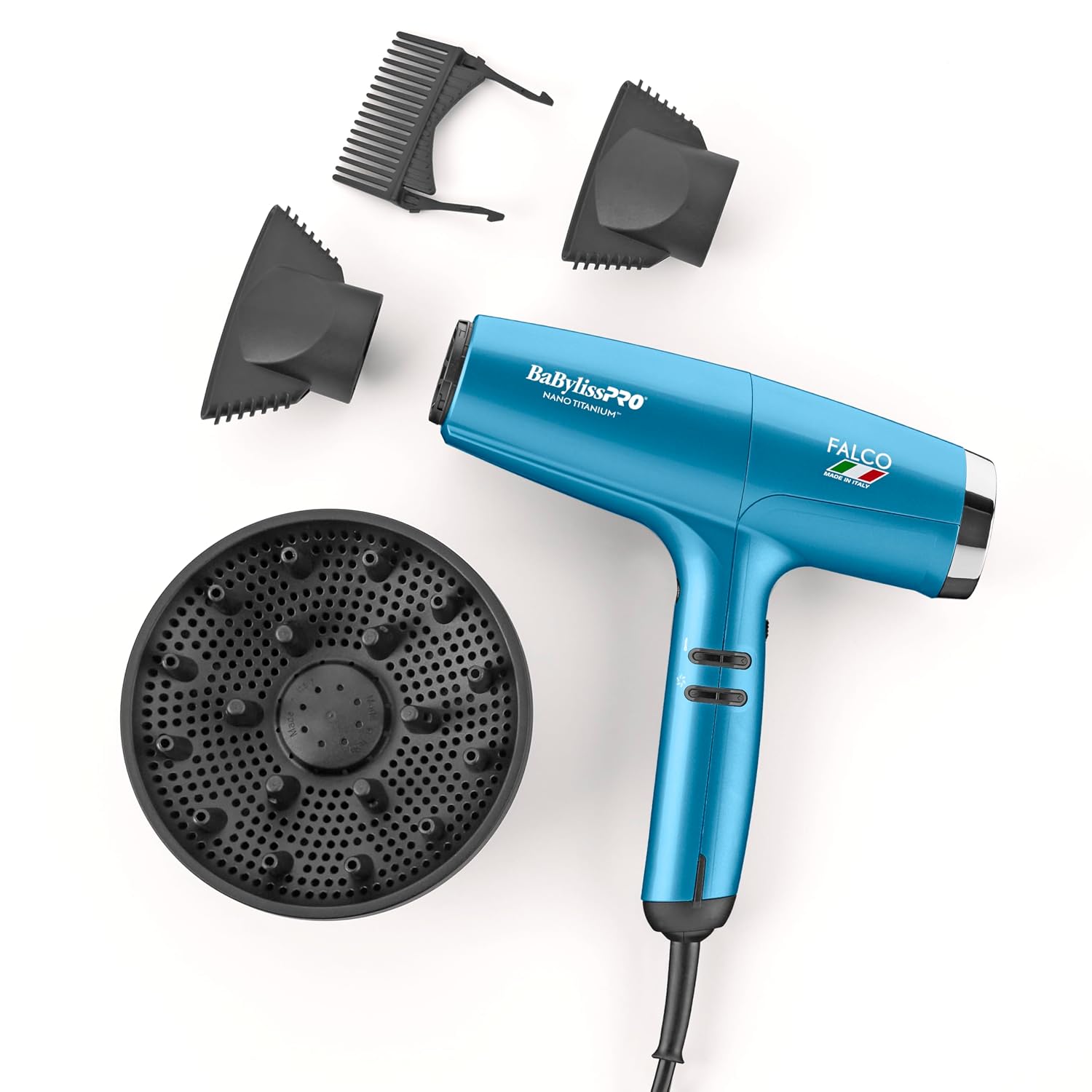 BaBylissPRO® Nano Titanium™ Professional Italian High-Speed Falco Hair Dryer - 2000 watts and Ionic