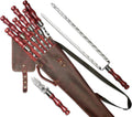 Grilling Supplies for BBQ - Outdoor Skewers Set - Premium Barbecue Skewers Tool Sets Grill Utensils - BBQ Gear - Grill Skewers Set with Case Asgard Burgundy Color