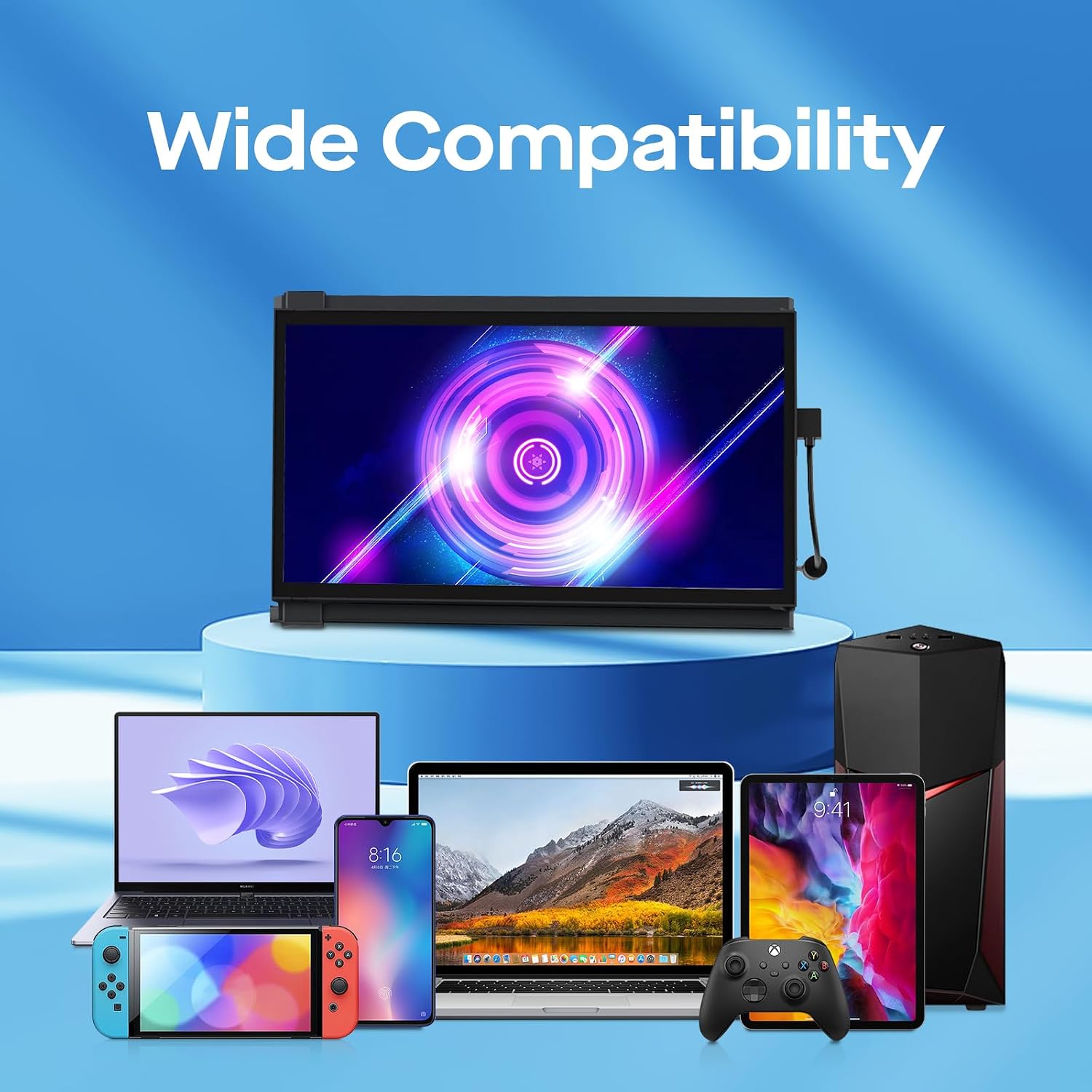 Duex Max DS New Mobile Pixels Portable Monitor (2026 Upgraded), 14.1' Full HD IPS Laptop Screen Extender, USB C/HDMI Powered Plug and Play,Windows/Mac/Android Compatible
