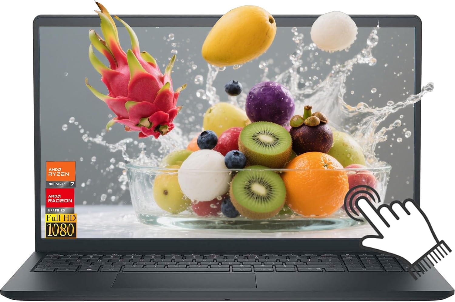 Dell Inspiron 15 3535 Touchscreen Laptop 15.6' FHD (1920x1080) IPS, 8 Cores AMD Ryzen 7 7730U Up to 4.5 Ghz, 16GB RAM 1TB SSD, AMD Radeon Graphics, SD Card Reader, Windows 11 (Renewed)