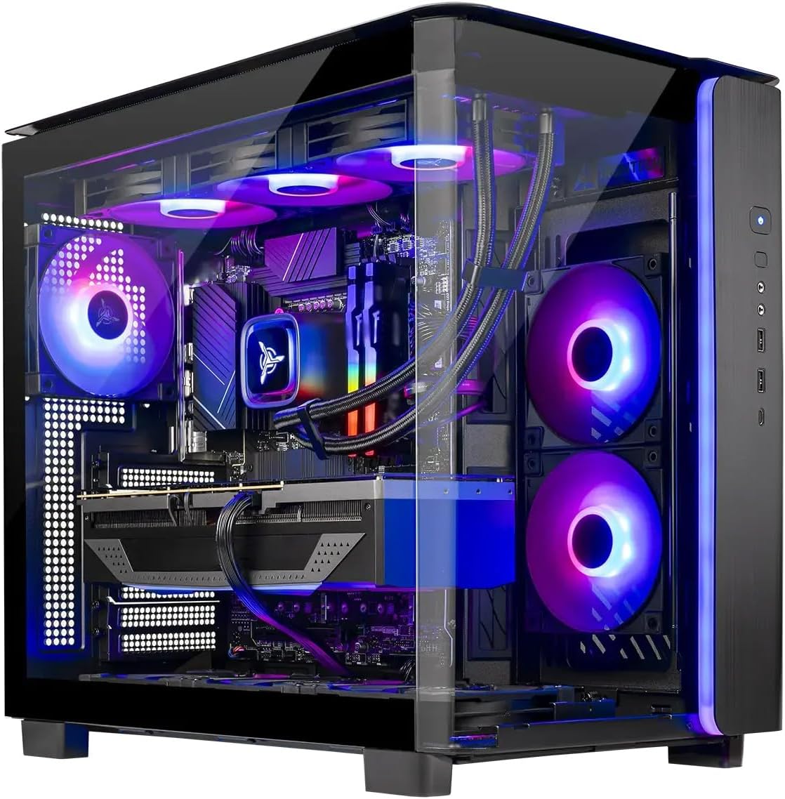 Skytech Gaming King 95 Gaming PC, AMD Ryzen 9 9900X 4.4GHz, NVIDIA RTX 5070 Ti 16GB VRAM, 2TB Gen4 NVMe SSD, 32GB DDR5 RAM 6000, 850W Gold ATX 3 PSU, 360 ARGB AIO, WI-FI 5, Windows 11, Desktop