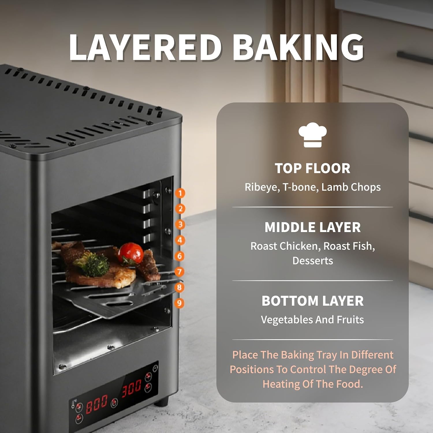 Smokeless Electric Steak Grill | Portable Indoor BBQ Grill with Timer and Temperature Control, for Meats, Burgers, and Pizzas Grey