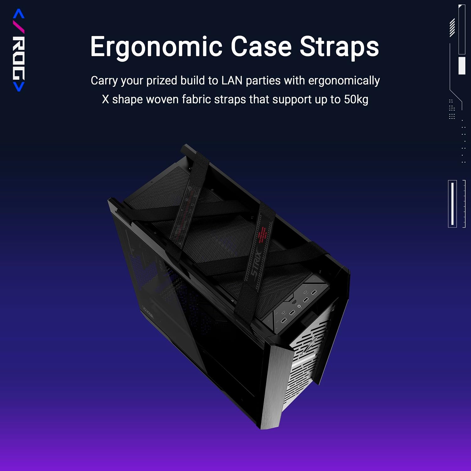 ASUS ROG Strix Helios II EATX mid-Tower Gaming PC case, with Dual Tempered Glass Side Panels, Support for Graphics Cards up to 450mm Long, Graphics Card Braces and Support for up to 420mm radiators