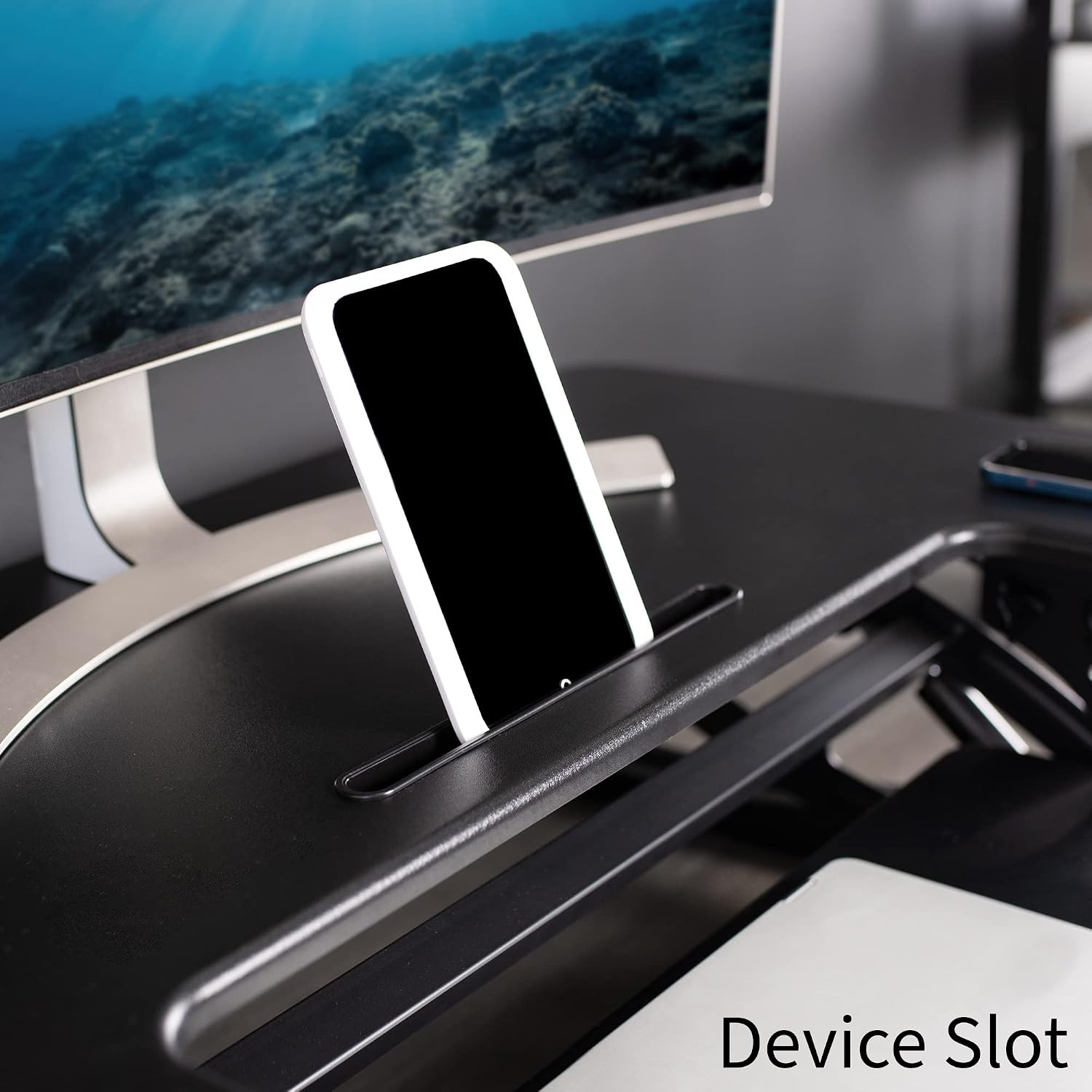 VIVO 36 inch Electric Height Adjustable Stand Up Desk Converter, VE Series, Sit to Stand Tabletop Dual Monitor Riser with USB Port, Black, DESK-V000VE