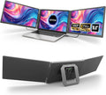 KEFEYA 15.6' Laptop Screen Extender with Magnetic Power Bank, FHD 1080P Triple Monitor Extender for 13-17' Laptop, Plug & Play via Type-C/HDMI/USB-A, Compatible with Mac/Windows/Android