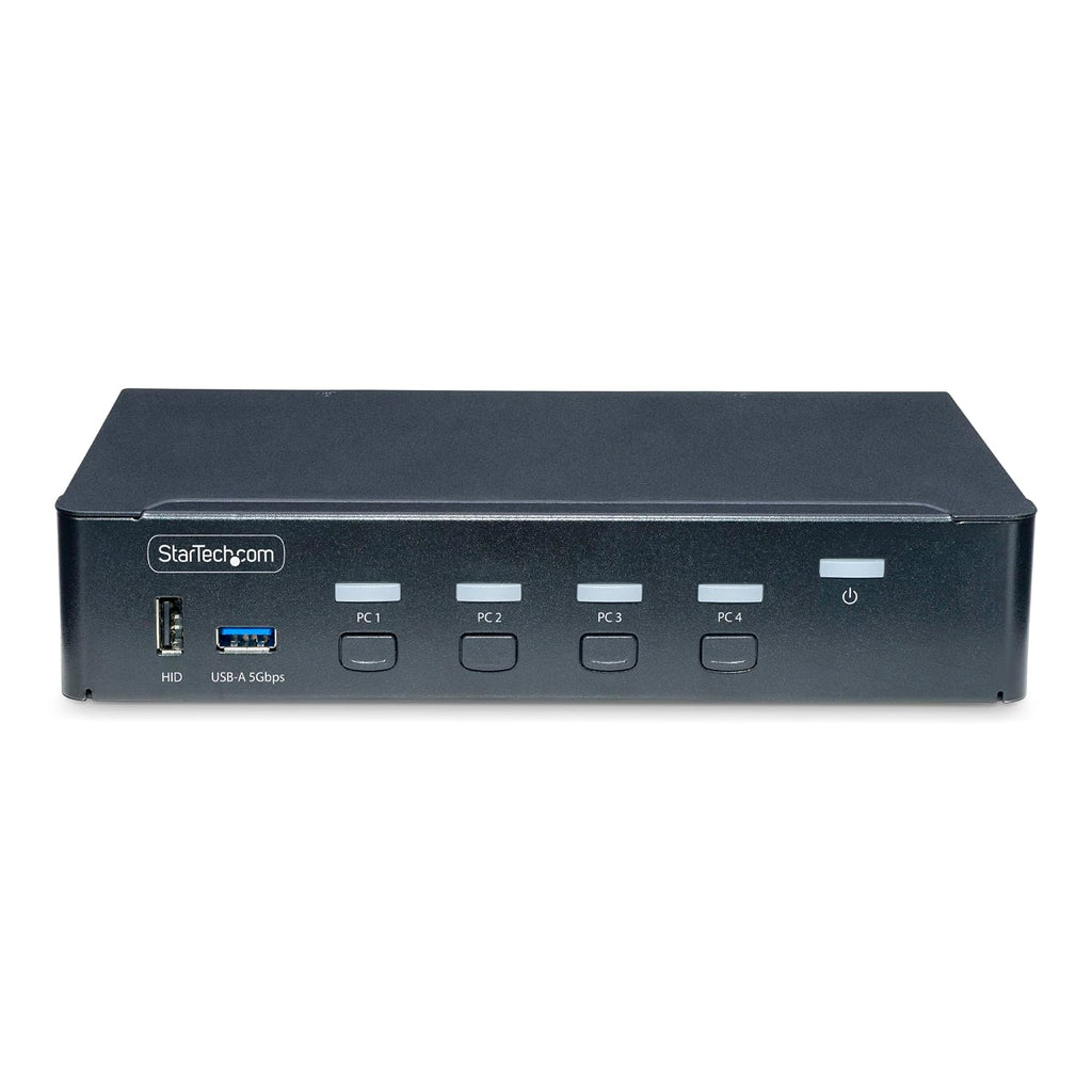 StarTech.com 4-Port DisplayPort KVM Switch, Single 4K 60Hz Monitor, 6X USB Ports, Hotkey Switching, TAA Compliant