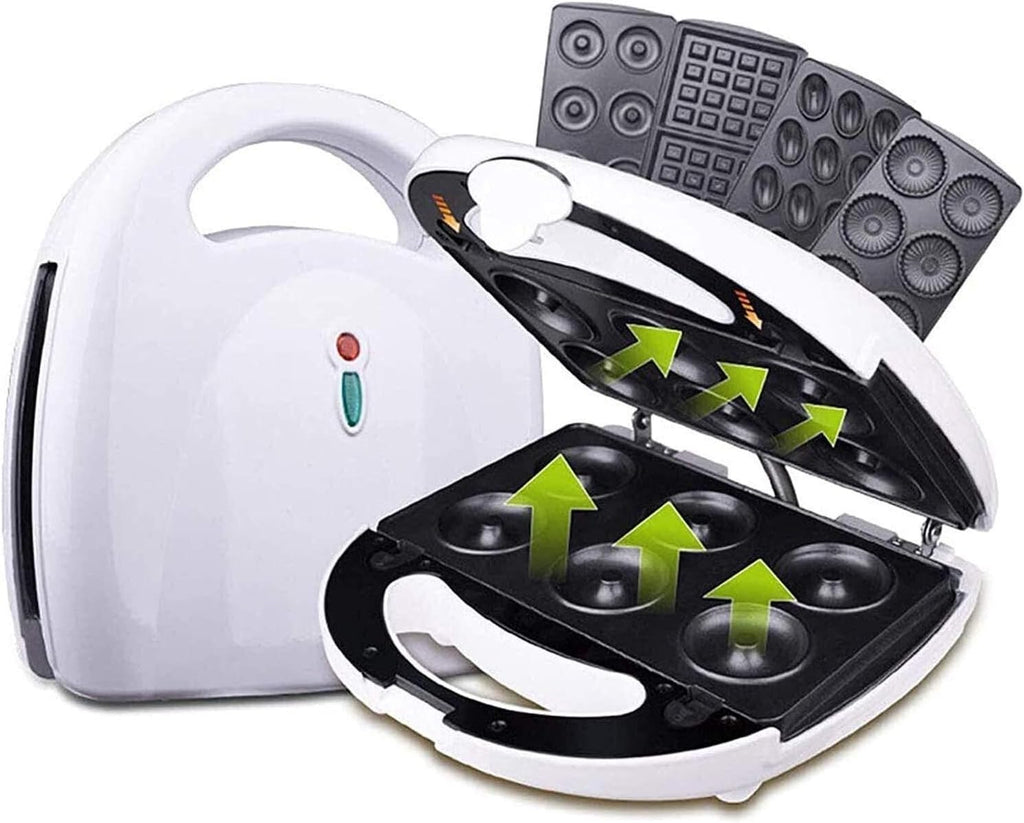 Toasters Sandwich toaster Sandwich Maker 4 in 1 (Sandwich Toaster Contact Grill Waffle Iron) Sandwich Maker High Power of 750 W 4 Removable Plates Non-Stick Coating LED Indicator Lights An