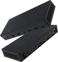 VisionTek VT4950 USB-C DisplayLink Docking Station with KVM Switch for Dual Laptops - Hybrid Workstation Triple Monitor Dock with HDMI & DisplayPort, 100W Laptop Charging for Windows and macOS