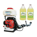 Mosquito Magician Backpack Fogger w/ 2 Gallons Liquid Concentrate - Gas Powered - Kills Mosquitoes, Fleas, and Fire Ants - Efficient Coverage - Easy & Comfortable Use - Ideal for Large Properties