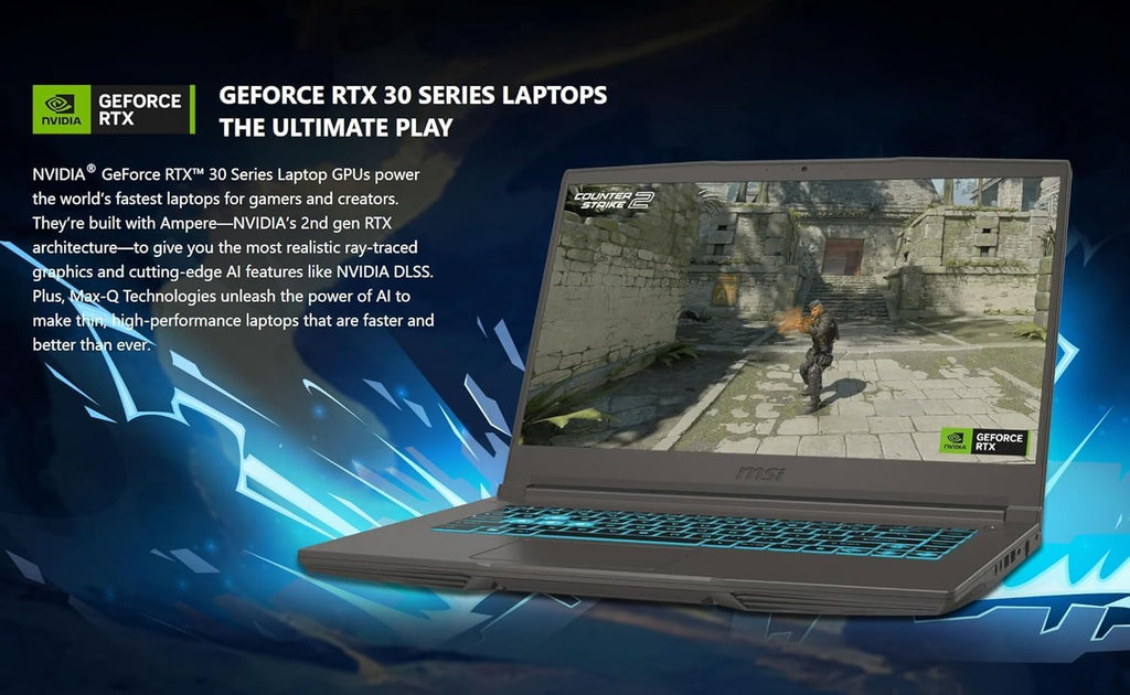 msi Thin 15.6' FHD Intel Core i5-13420H Gaming Laptop, NVIDIA GeForce RTX 3050, 32GB RAM 1TB SSD, 256gb 9H Docking Station, Webcam, Wi-Fi 6E, Backlit Keyboard, Bluetooth, Windows 11 Home, Gray