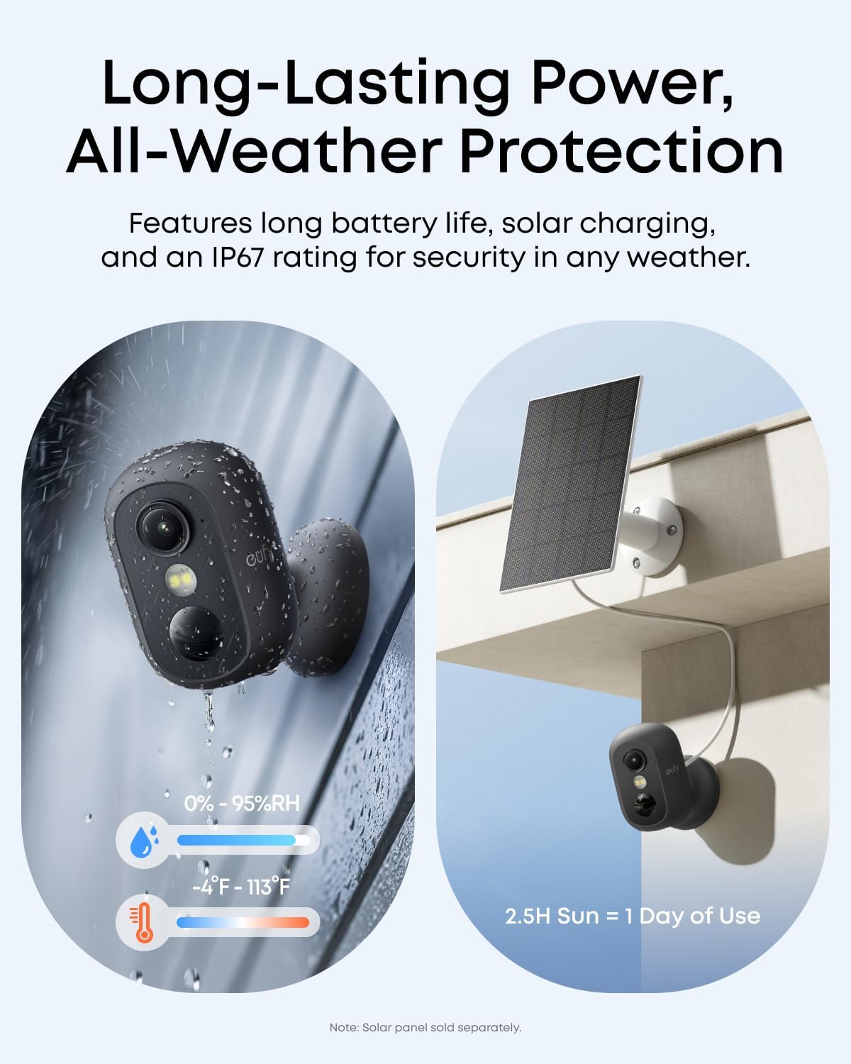 eufy Security eufyCam C35 2-Cam Kit, Wireless Security Indoor/Outdoor Camera, Magnetic Mount, Color Night Vision, Local Storage, No Subscription, IP67, Solar Panel Compatible, Build-in 8GB, Black