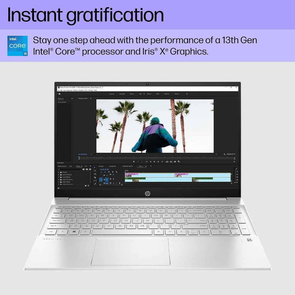 HP Pavilion 15 inch Laptop, FHD Touchscreen, 13th Generation Intel Core i5-1335U, 8 GB RAM, 512 GB SSD, Intel Iris Xe Graphics, Windows 11 Home, 15-eg3010nr (2023)