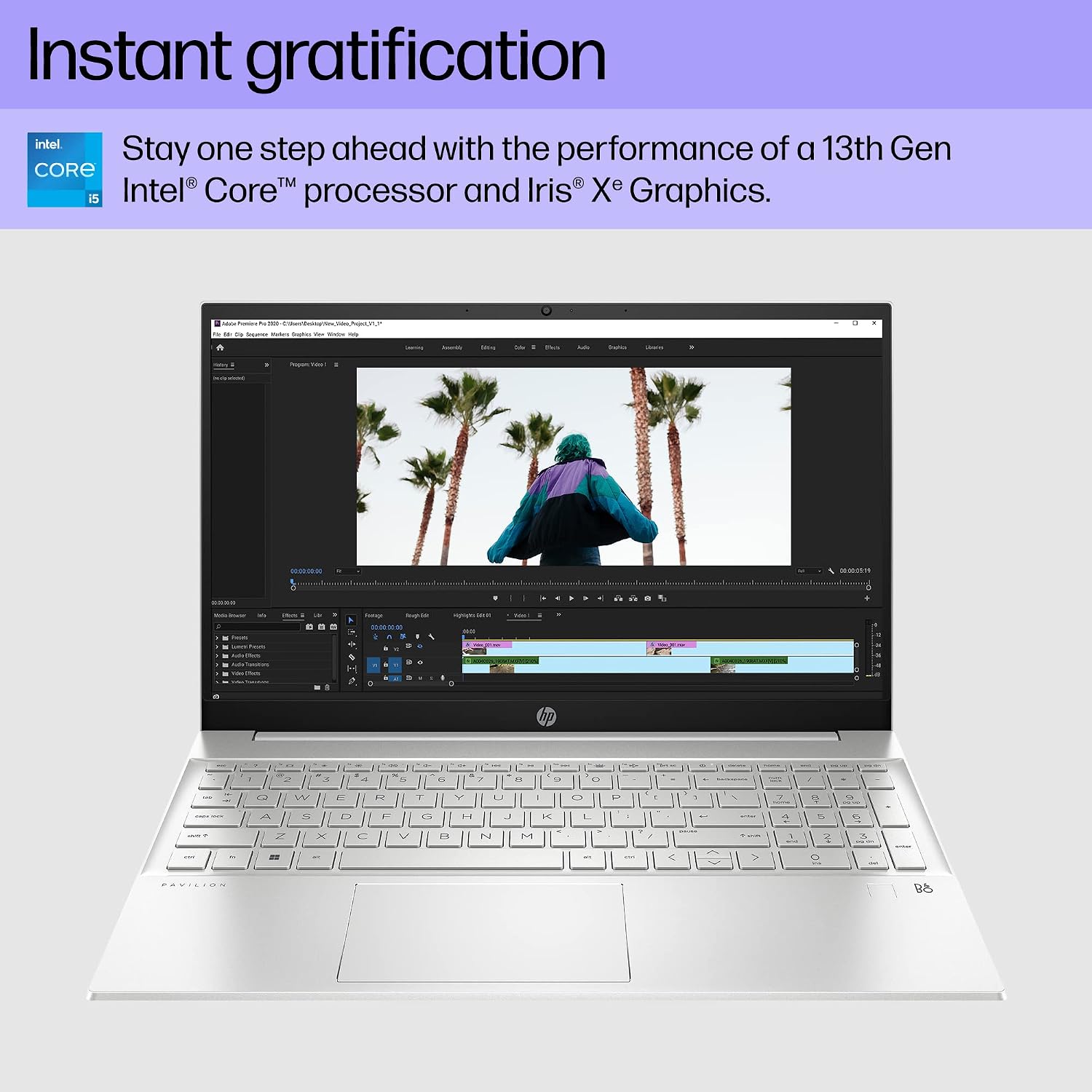 HP Pavilion 15 inch Laptop, FHD Touchscreen, 13th Generation Intel Core i5-1335U, 8 GB RAM, 512 GB SSD, Intel Iris Xe Graphics, Windows 11 Home, 15-eg3010nr (2023)
